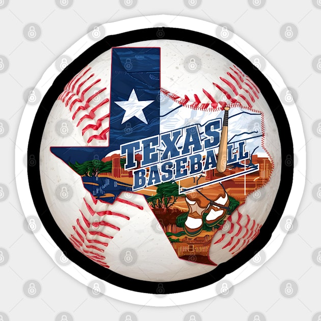 Texas Baseball Sticker by Inktopolis